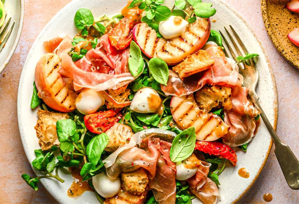 Parma Ham Peach salad