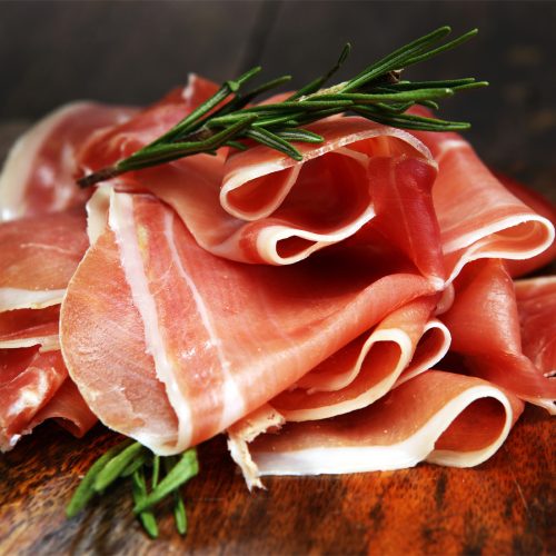 sliced prosciutto crudo